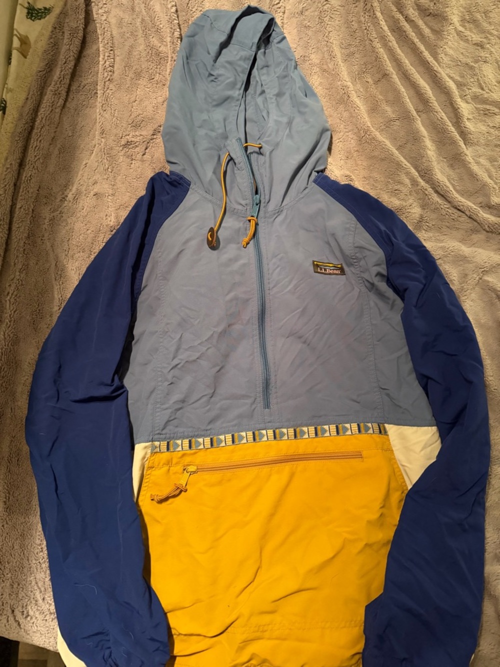 L.L. Bean Light Blue Nylon Hooded Jacket